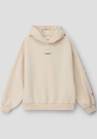s.Oliver MIT WEICHER INNENSEITE - Jersey con capucha - helles sand