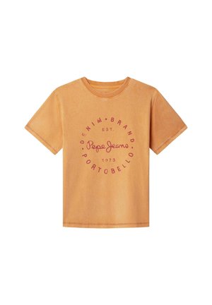 BASIC - T-shirt imprimé - washed orange