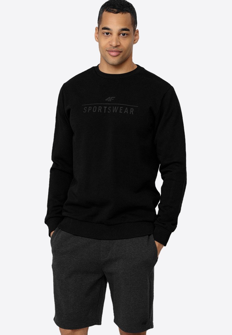 4F WITHOUT HOOD Sweatshirt deep black/noir ZALANDO.FR