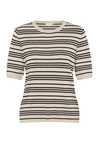 LIZZA STRIPED - T-shirt print - black feather grey stripe