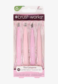 Brushworks 4 PIECE COMBINATION TWEEZER SET - Set de maquillage - pink