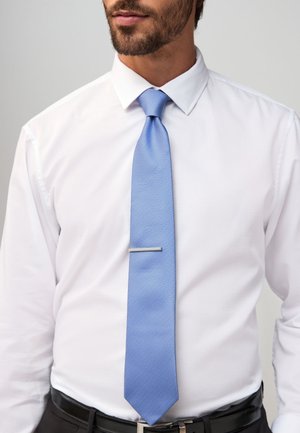 Next, WIDE - TEXTURED WITH CLIP - Tie - blue
