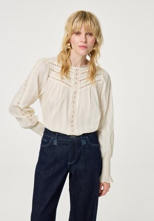 Langarmshirt - cosy white