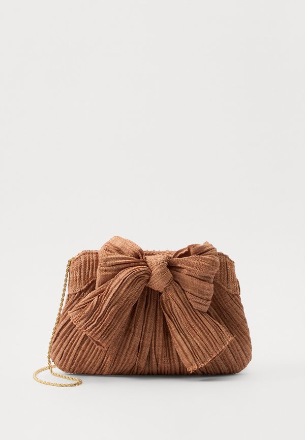 RAYNE PLEATED BOW CLUTCH - Cross body bag - blush