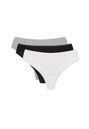 3-PACK - G-strenge - black white grey