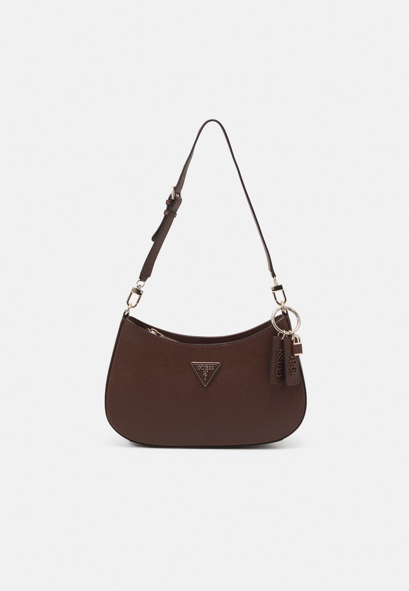 Guess NOELLE TOP ZIP SHOULDER BAG - Borsa a mano - marrone