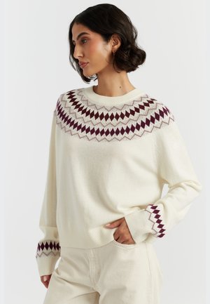DIAMOND FAIR ISLE - Pullover - cream