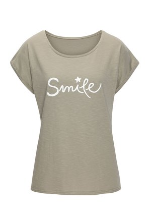 Print T-shirt - khaki