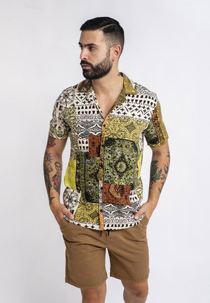 CORTE HAWAIANO ESTAMPADO PATCHWORK ABSTRACTO - Camisa - varios