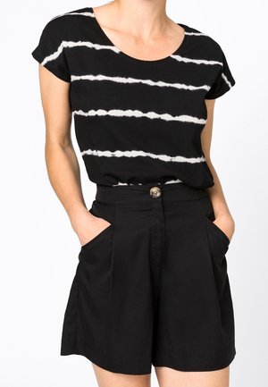 T-shirt med print - black