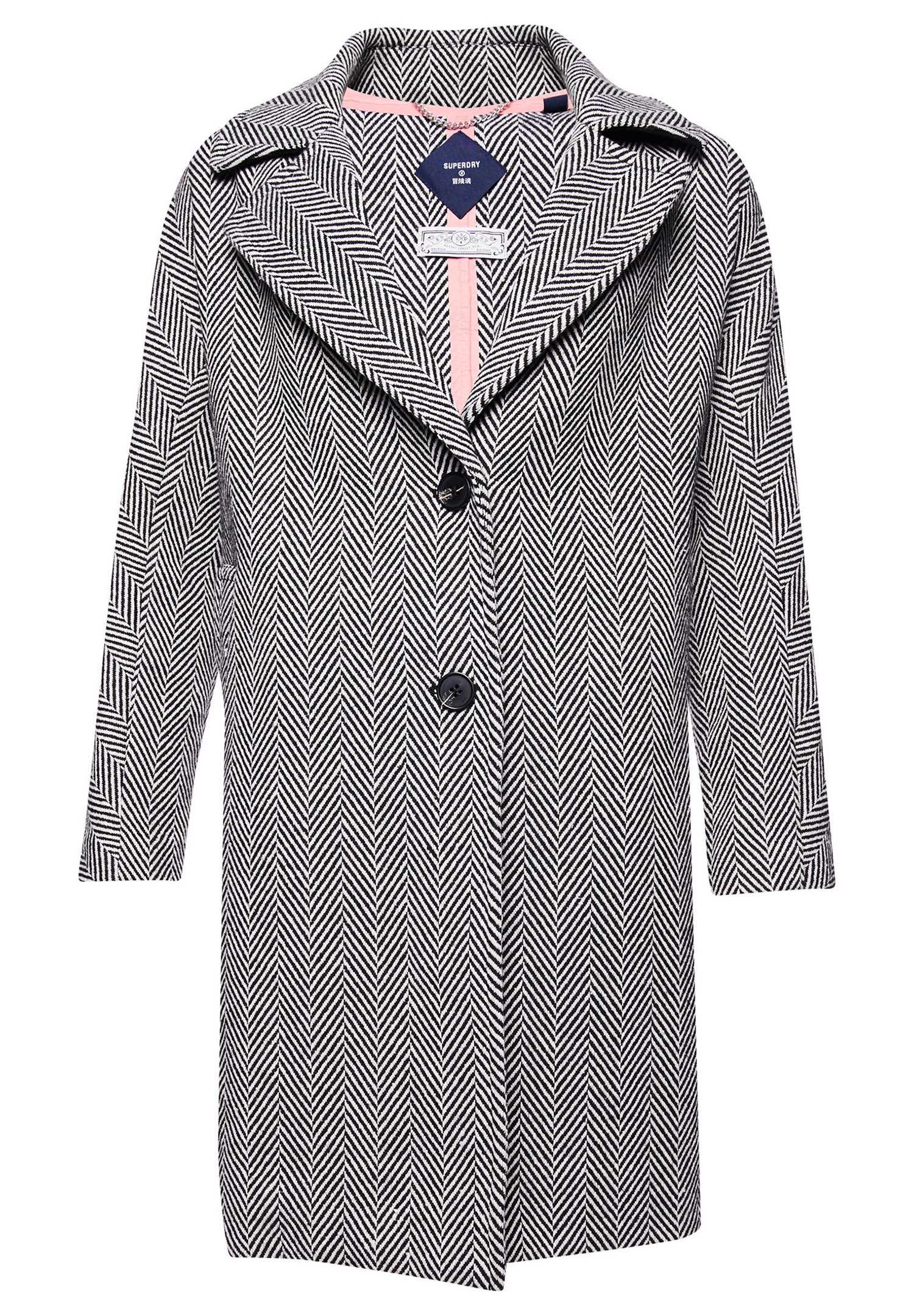 superdry herringbone coat