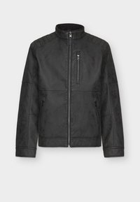 VELOUR TOUCH FAUX LEATHER BIKER - Jachetă din imitație de piele - black
