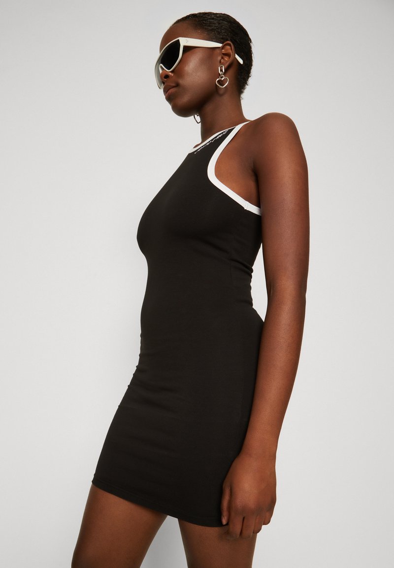 black and white off the shoulder maxi dress Steve Madden Women's Louie Dress Sleeveless Dresses - Black/White - Size XL main image 1