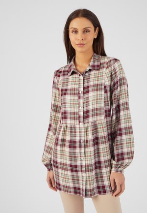 Damart Blusa - Bordeaux Checkered
