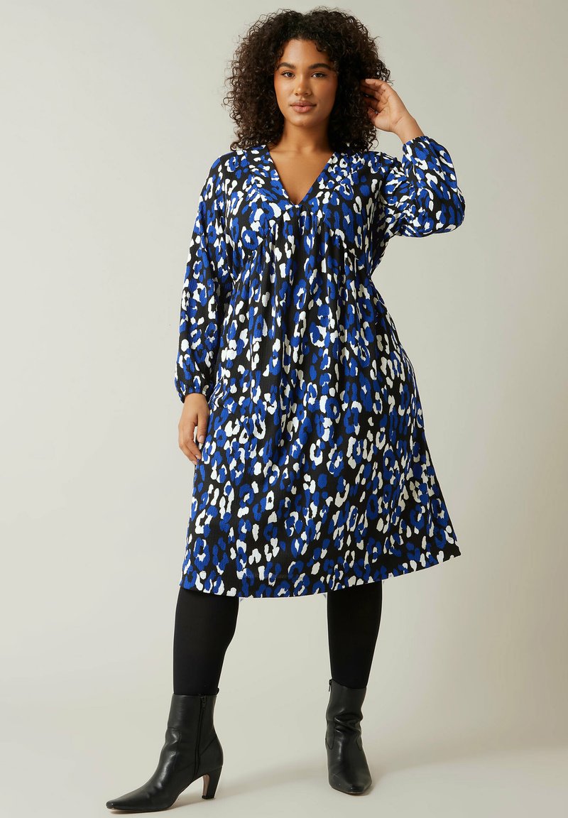 Evans PRINT - Jersey dress - blue - Zalando