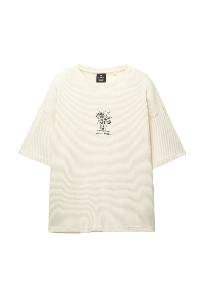 PULL&BEAR T-shirt print beige