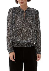 s.Oliver MIT ALLOVERPRINT - Bluse - schwarz