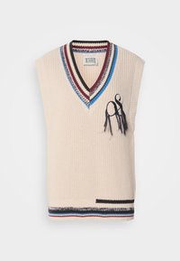 STRIPE TRIM SPENCER - Strikkegenser - light calico
