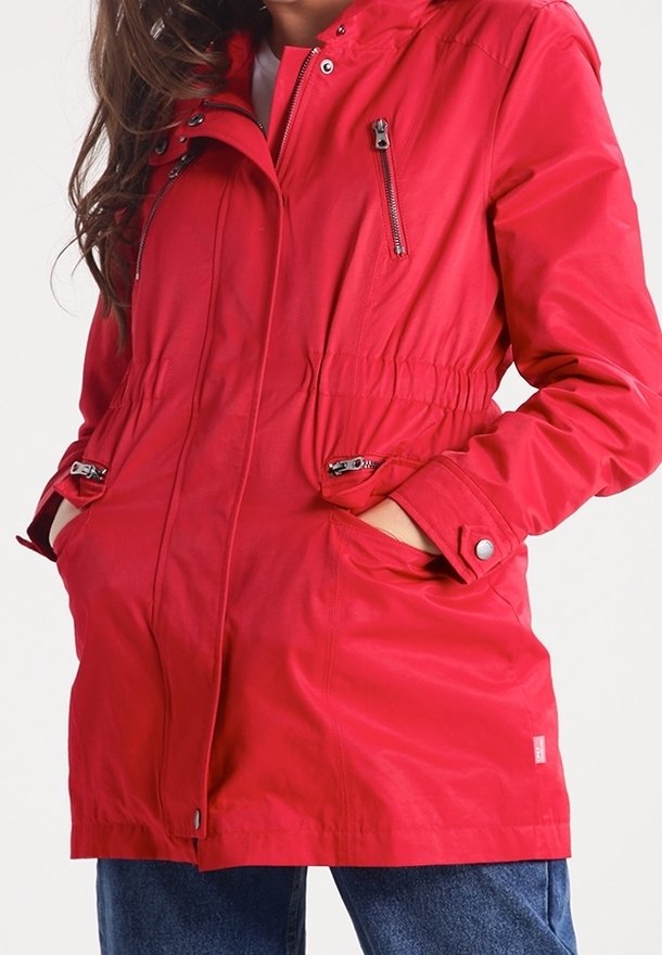 ONLY Parka red (Pre-owned) Zalando