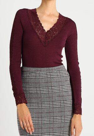 T-shirt à manches longues - bordeaux