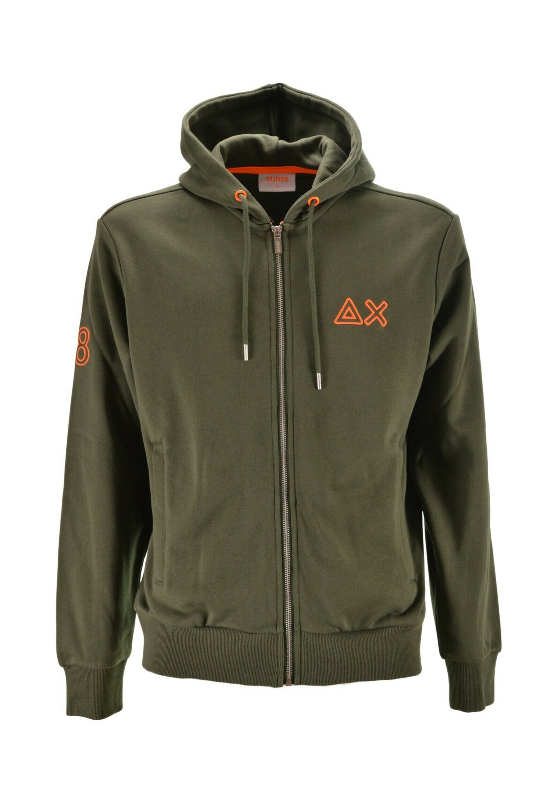 Sun 68 Giacche Di Felpa Sun68 Felpa Con Zip Verde Militare/verde