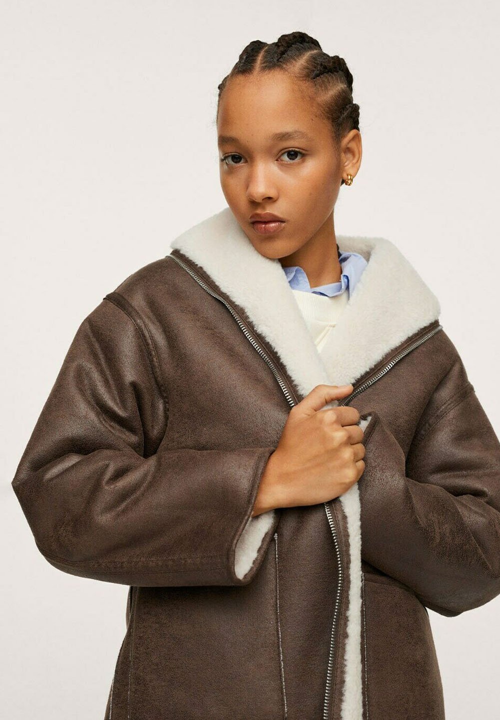 mango shearling jacket
