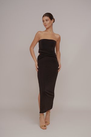WAL G. LILIA CUT OUT BANDEAU MAXI DRESS - Etuikleid - black