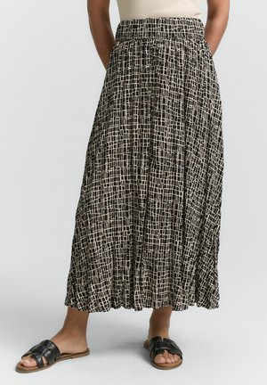 TOM TAILOR Maksi sijonas - abstract black grid design