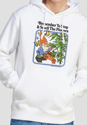 Cotton Soul, STEVEN RHODES SMELL THE FLOWERS - Hoodie - white