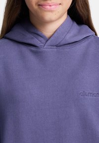 Lila Baumwoll-Hoodie mit Kordelzugkapuze und gesticktem "element"-Logo auf der Vorderseite. Mit strukturiertem Stoff.