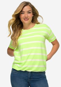 LAURASØN RINGEL RUNDHALS - Camiseta estampada - neon lemon