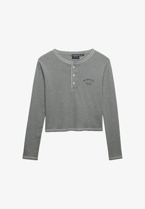 Superdry & Co, ATHLETIC ESSENTIALS BUTTON DOWN - T-shirt à manches longues - grey marl