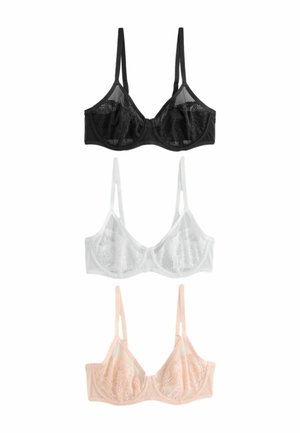 NON PAD FULL CUP FIT - 3 PACK - Voorgevormde BH - black pink white