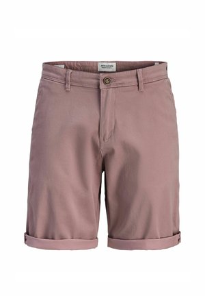 Vīriešu ikdienas šorti mauves krāsā ar uzlocītām malām, priekšējo pogu, jostas cilpām un sānu kabatām no Jack & Jones Pants Studio.