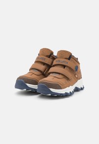 TROLLKIDS KIDS KJERAG HIKER UNISEX - Pohodniški čevlji - almond/mystic blue