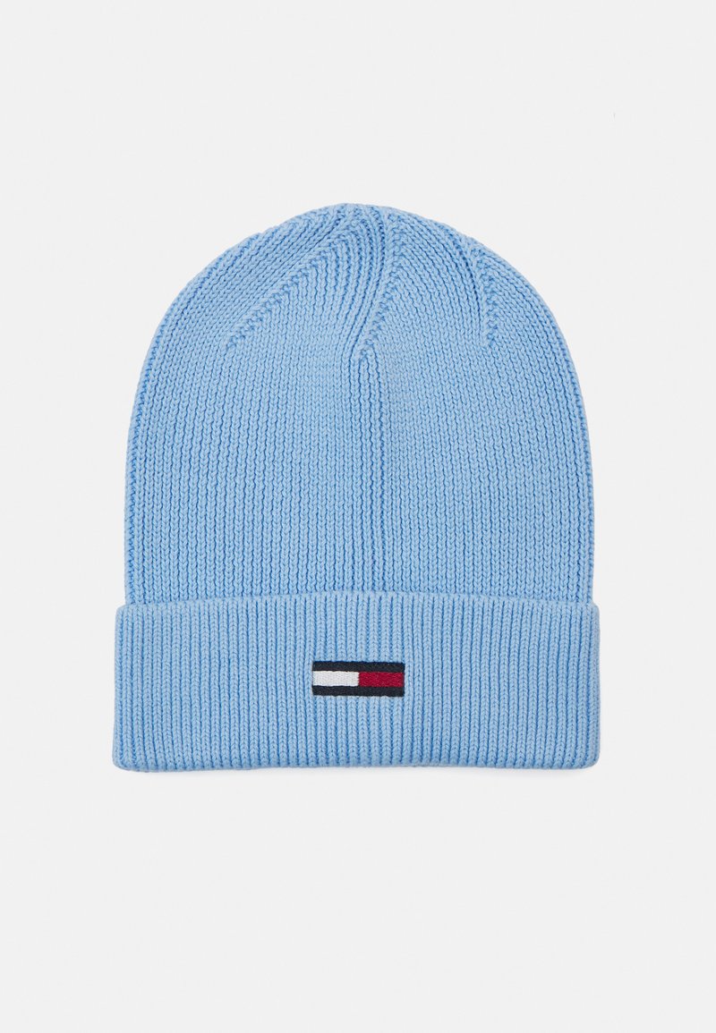 Tommy Jeans ELONGATED FLAG BEANIE - Gorro - vessel blue