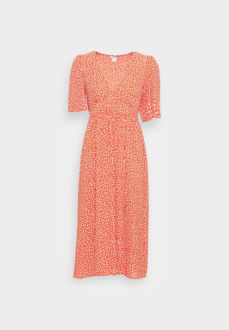 monki orange dress Monki Women's Size XL Orange Floral Dress  Off The Rack