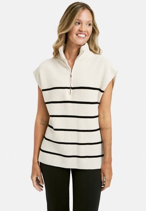 TROYER STRIPED SLIPOVER - Jumper - offwhite