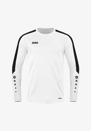 JAKO FUSSBALL POWER - Maglietta a manica lunga - weissschwarz