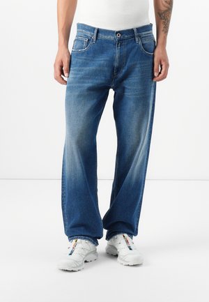 KYRAN RED LOGO - Traperice opuštenog kroja - medium blue