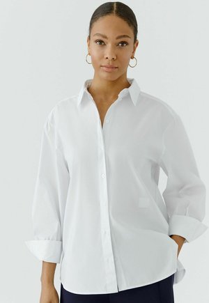 Oui, HEMDBLUSE - Overhemdblouse - optic white