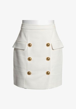 Balmain, MINI SKIRT WHITE - Gonna a tubino - white