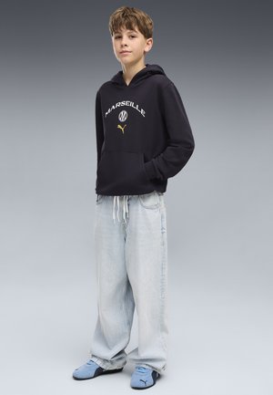 Puma, OLYMPIQUE DE MARSEILLE FTBLCULTURE HOODIE - Hættetrøje - new navy- white