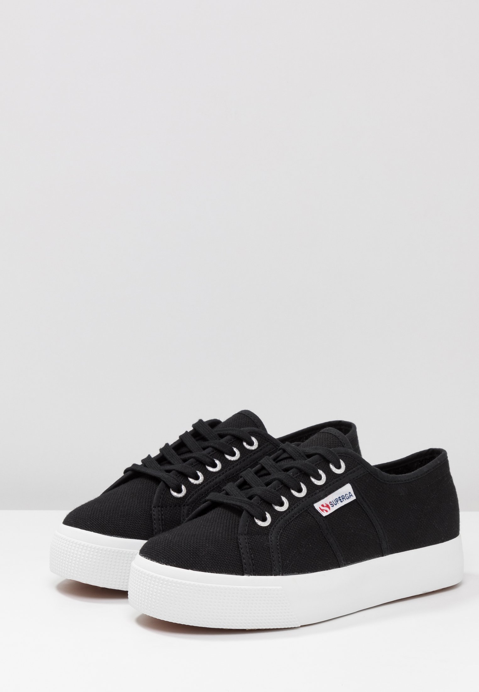 superga black white