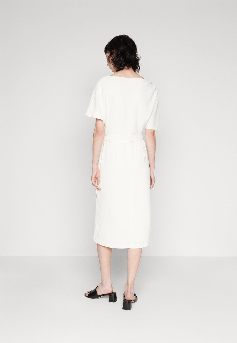 dkny white linen dress