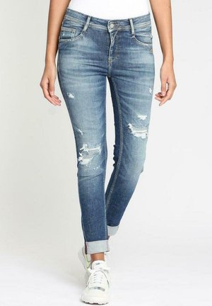 AMELIE - Slim fit jeans - midblue destroy