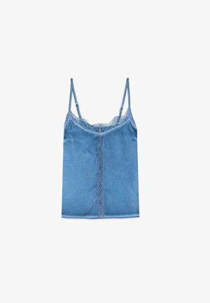 Oltre, TOP EFFETTO DELAVÉ - Top - azzurro