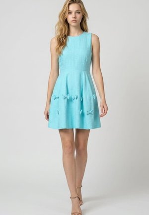 Outfitters Nation, VESTIDO DE GASA SIN MANGAS CON ESPALDA EN U - Vestido informal - azul