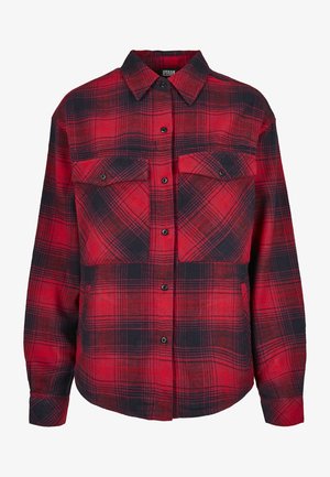 LADIES CHECK OVERSHIRT - Košile - darkblue/red