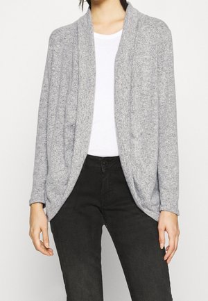 Strickjacke - mottled dark grey